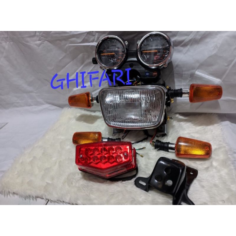 Paket Fullset  Rx King Lampu Depan Model Standar Rx King Breket Kupingan Rx King Speedometer ASSY Rx