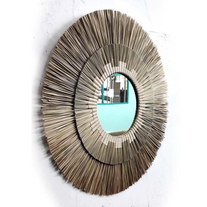 wall decor/Cermin dinding rias badan kaca mendong motif circle