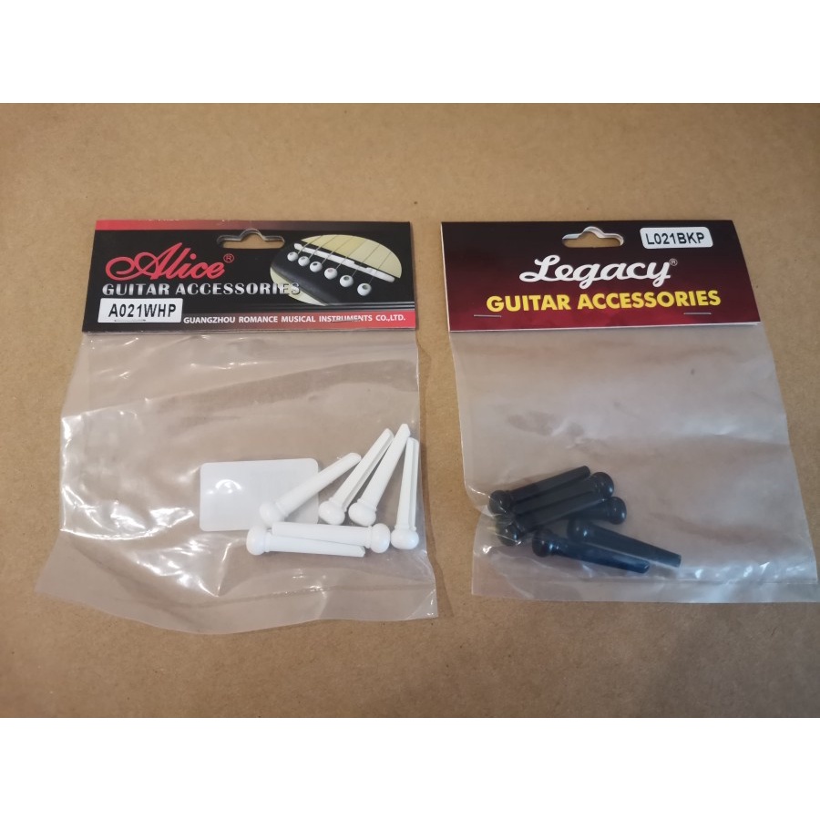 Alice A-021WH Putih / Legacy L021BKP Hitam Pin Gitar Guitar Akustik