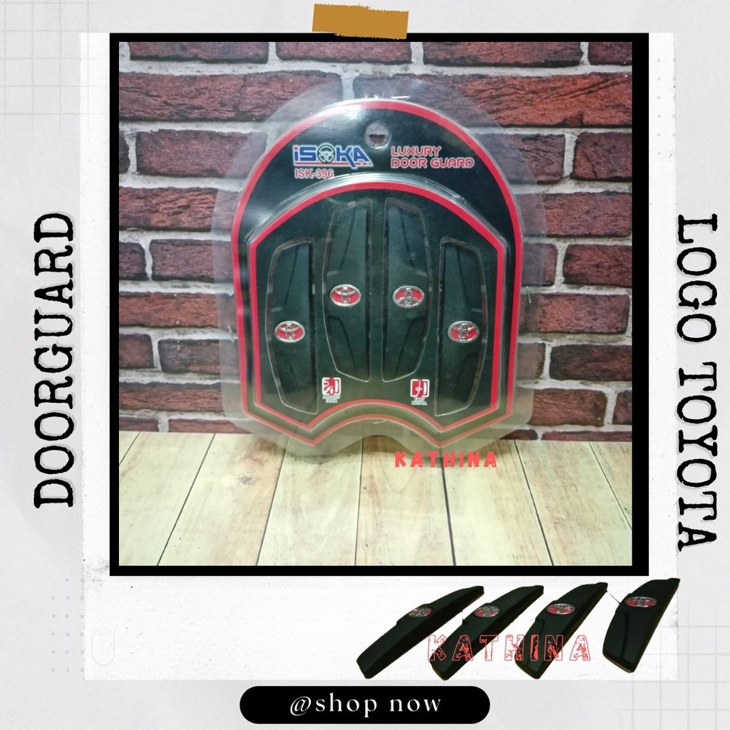 DoorGuard Pelindung Pintu Mobil Logo Toyota Door Guard Hitam