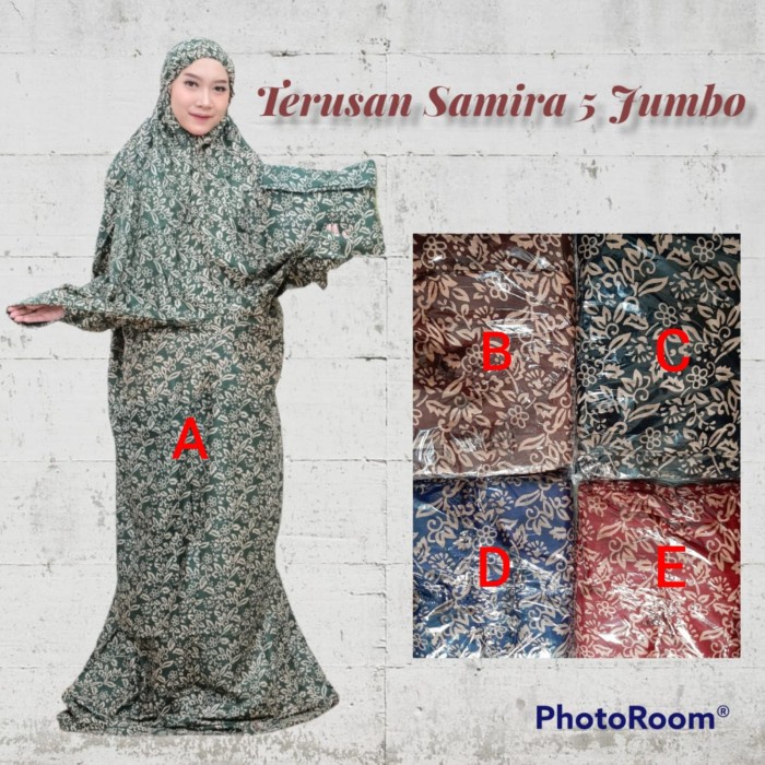 Mukena Batik Terusan Samira 5 Jumbo