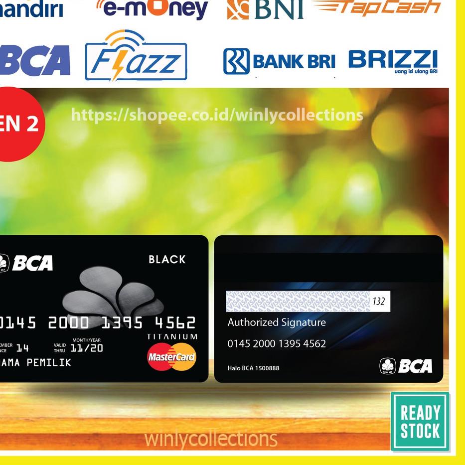 ☼ EMONEY E TOLL BCA FLAZZ BCA GEN 2 DESIGN CREDIT CARD BLACK CARD  E MONEY FLAZZ BCA TERBARU - 2 SIS