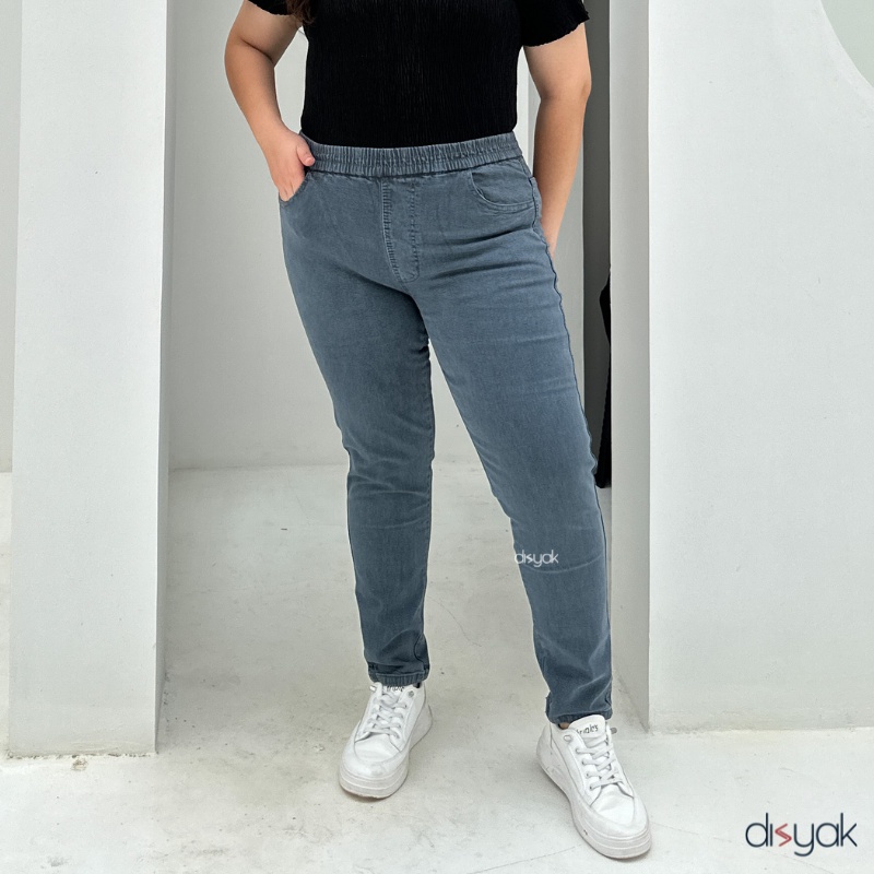 DISYAK - JEGGING Abu Abu Premium Soft Jeans Strecth 9908-3308