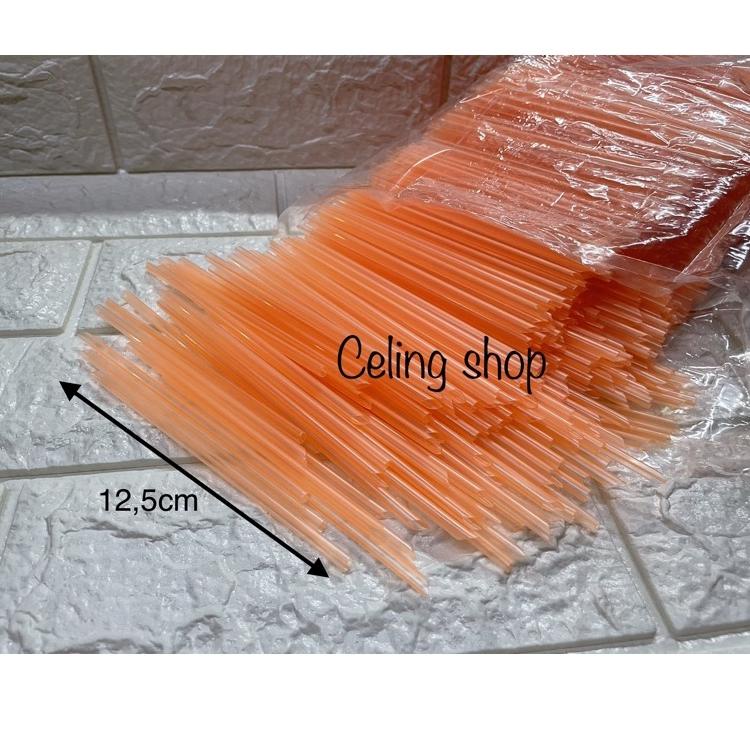 Terbaru sedotan plastik AQUA 4mm pendek kecil mini warna es minuman