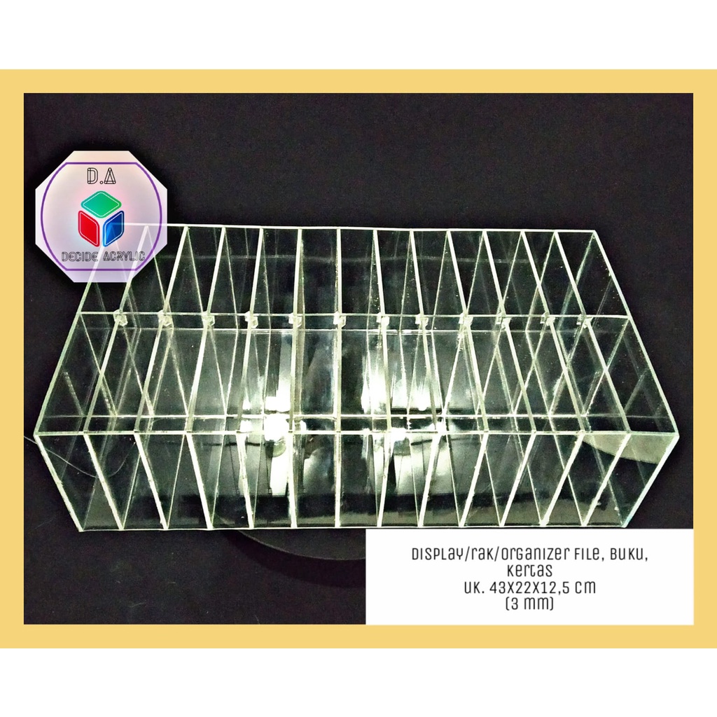

Decide Acrylic Akrilik Organizer Rak Penyimpanan File Folder Buku Kertas Majalah Kaset Serbaguna