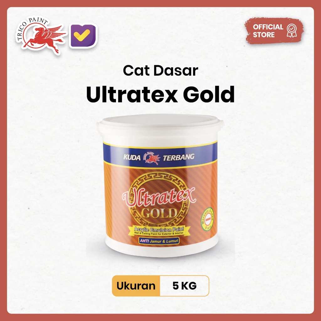 Cat Kuda Terbang - Ultratex Gold ( Cat Tembok/Dinding ) - 5KG - Cat Tembok
