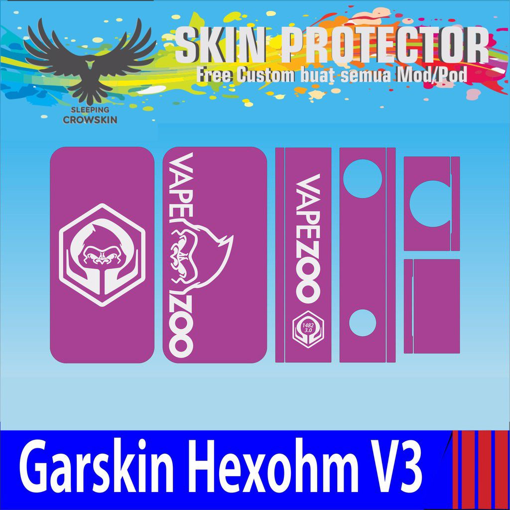 Premium Garskin/Stiker Hexohm V3 Anodized Custom & Bayar Ditempat