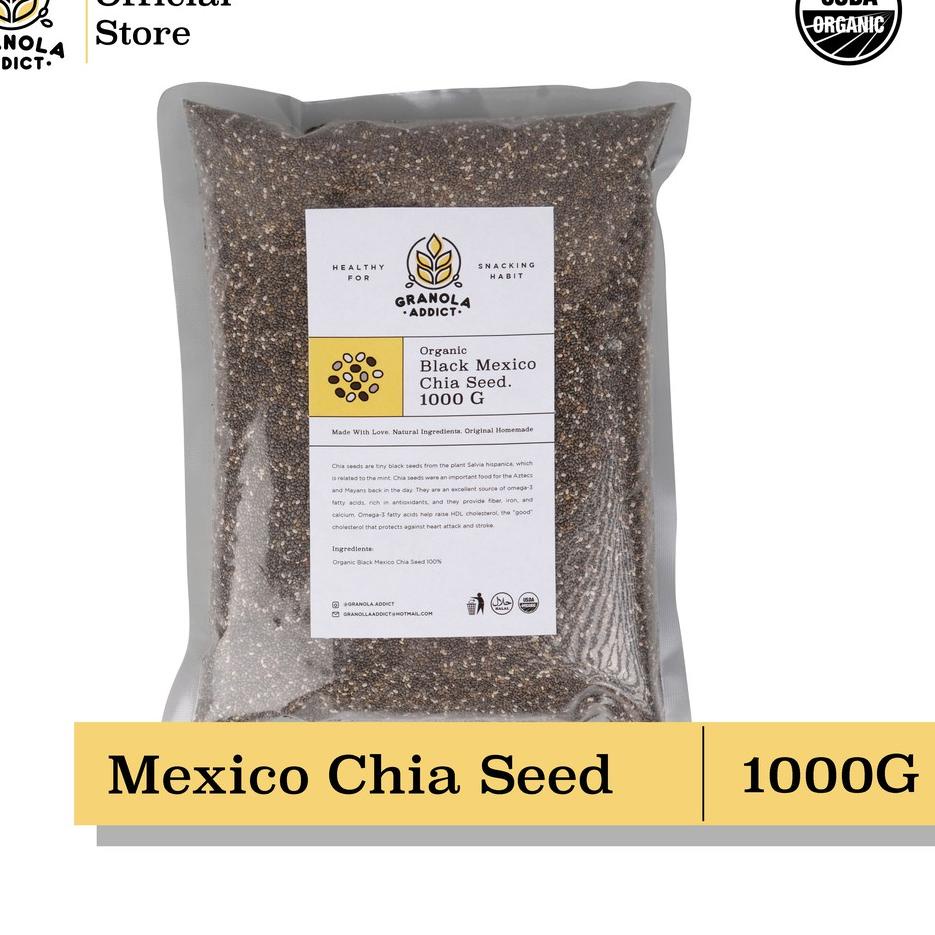 

✪ Granola Addict - Black Chia Seed Mexico Organic / Organik 1KG ♠