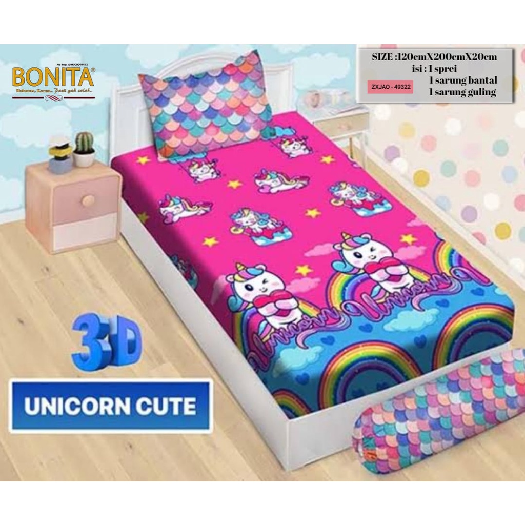 SPREI BONITA UKURAN 120X200 SPREI SINGLE BONITA MOTIF TERBARU RIA KENCANA