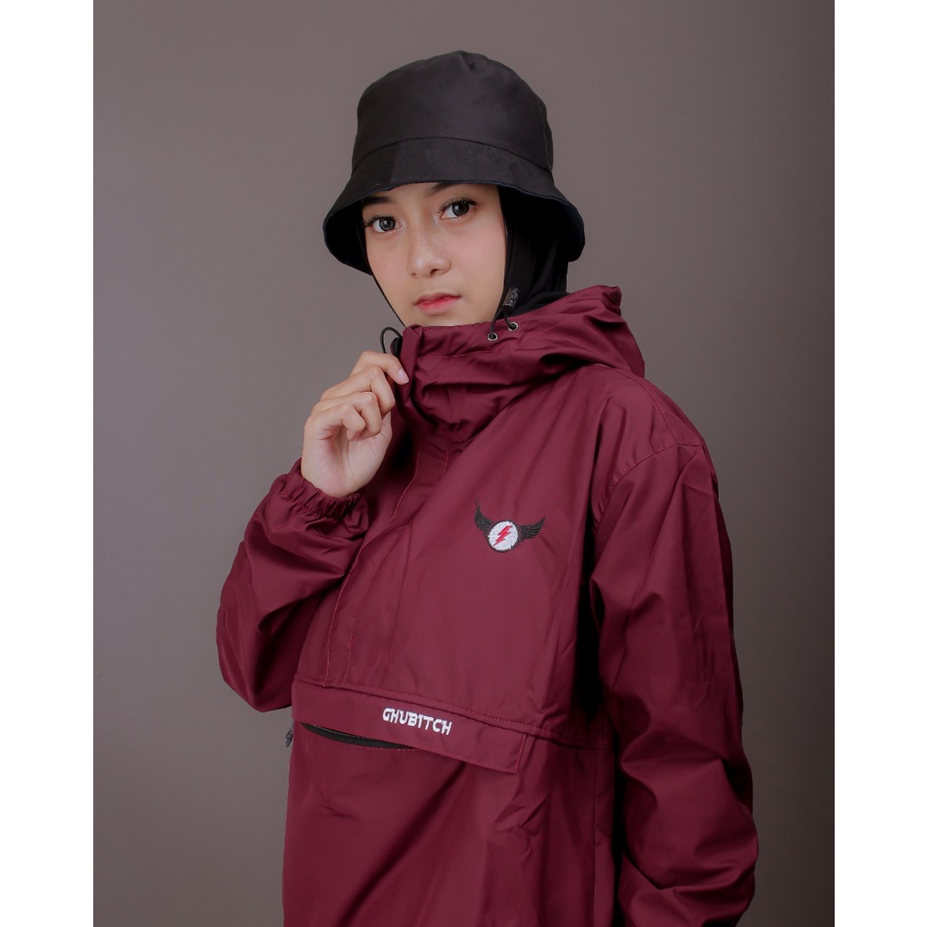 Jaket Cagoule Wanita Taslan Premium M,L,XL