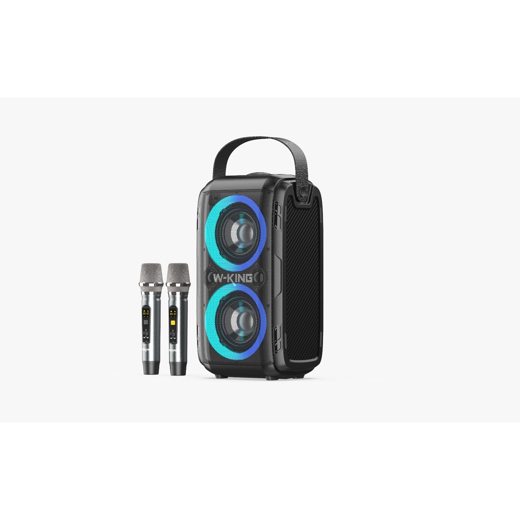 WKing Speaker Karaoke Bluetooth W-KING T9ii 2 MIC Wireless Portable Party Box Travelling TWS X-BASS Super Bass