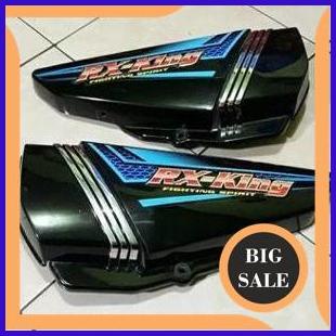 bok box dop cover side tutup aki rx king new 2003 hitam list biru original ori 1M4R23 onderdil