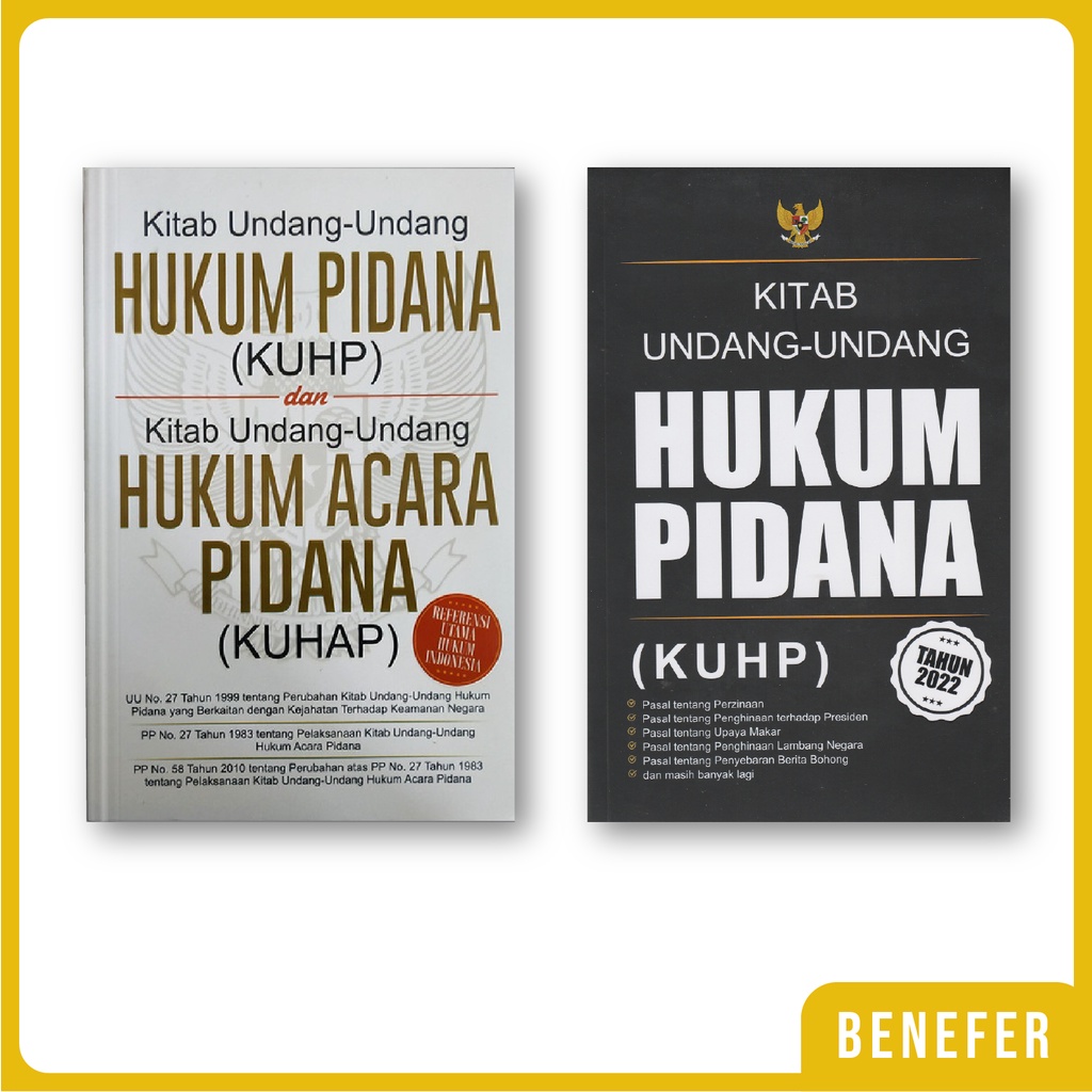 Buku Kitab Undang-Undang Hukum Pidana (KUHP) dan Kitab Undang-Undang Hukum Acara Pidana (KUHAP)