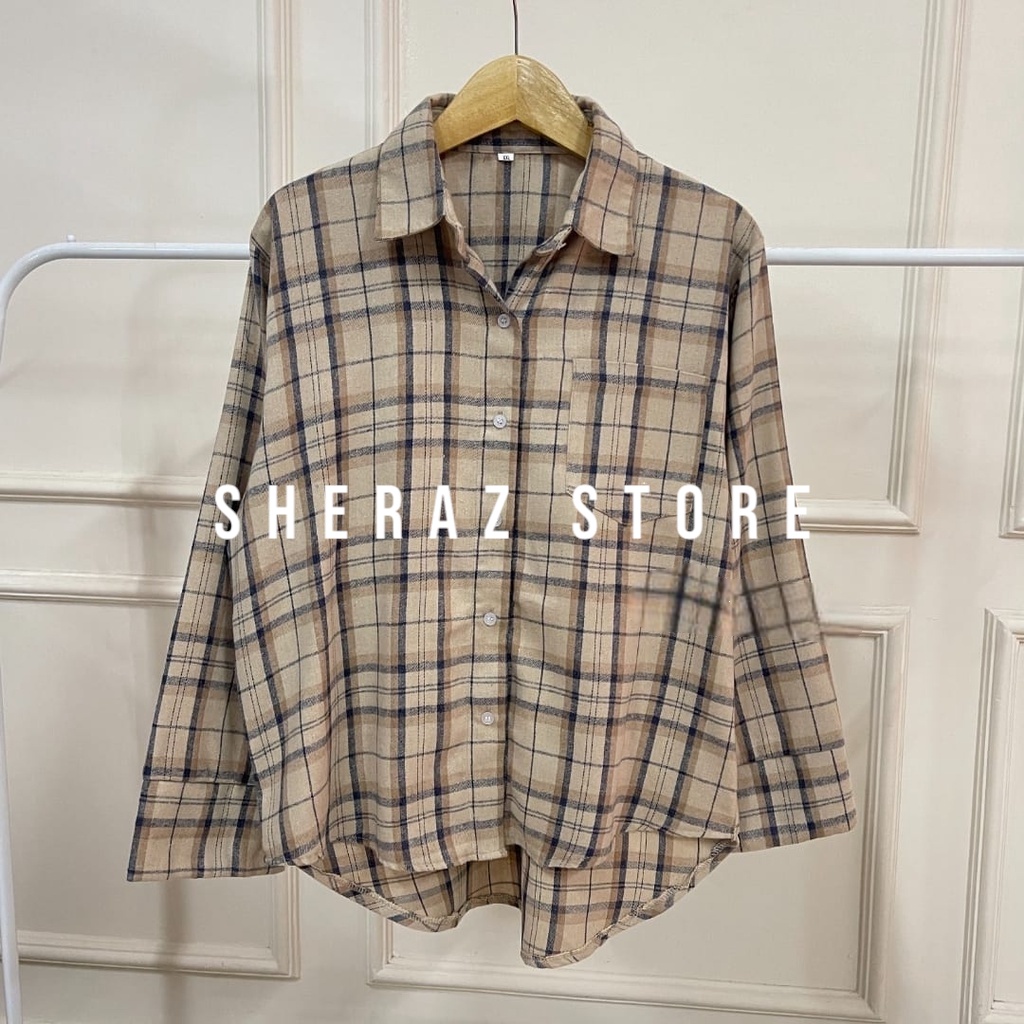 Kemeja Flanel Jumbo Ld 120 140 FLANELY SHIRT OVERSIZE XXL 5L Atasan Kemeja Kotak Wanita Remaja Terbaru