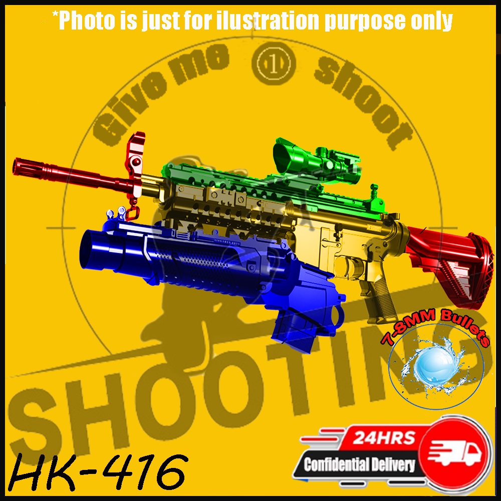 【READY STOCK IN】HK416 M4 (Full Spec Edition) Black Gel Blast 7.4V