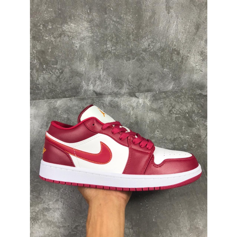 Jordan 1 Low Cardinal Red (GS) 553560-607, 100% Real Pic.