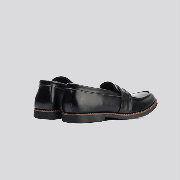 WADE BLACK BIG SIZE | Sepatu Loafers Pria Kulit Asli Full Black Moccasin Casual Formal Ukuran Besar Gedde Jumbo 44-48