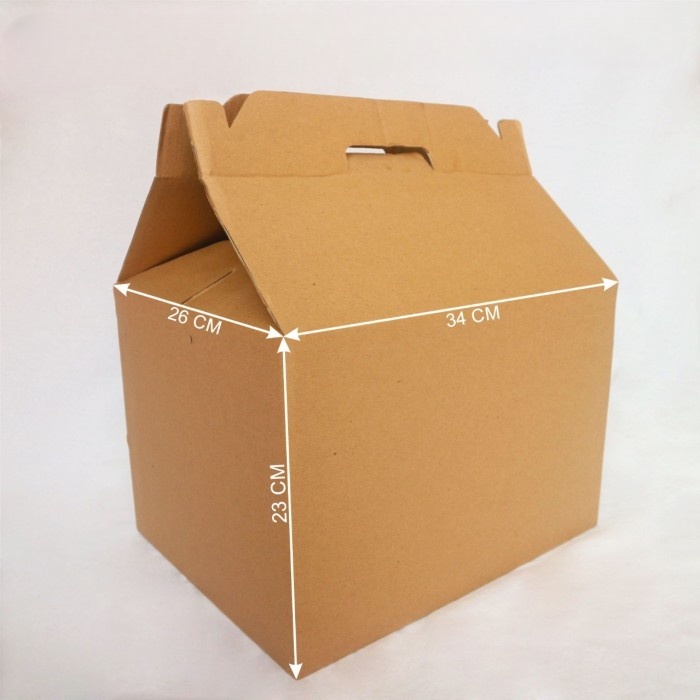 

Dus Jinjing Tas Kardus Kotak Tenteng Packaging Parcel Snack Box Bungkus Kemasan Kue Ukuran 34x27x24 cm