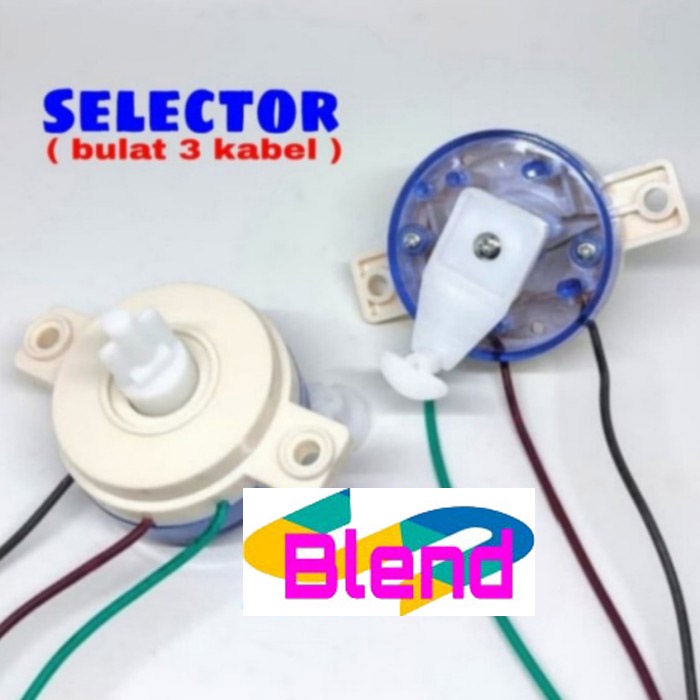 Selector Bulat 3 Kabel Mesin Cuci-Switch Timer Saklar Pembuangan