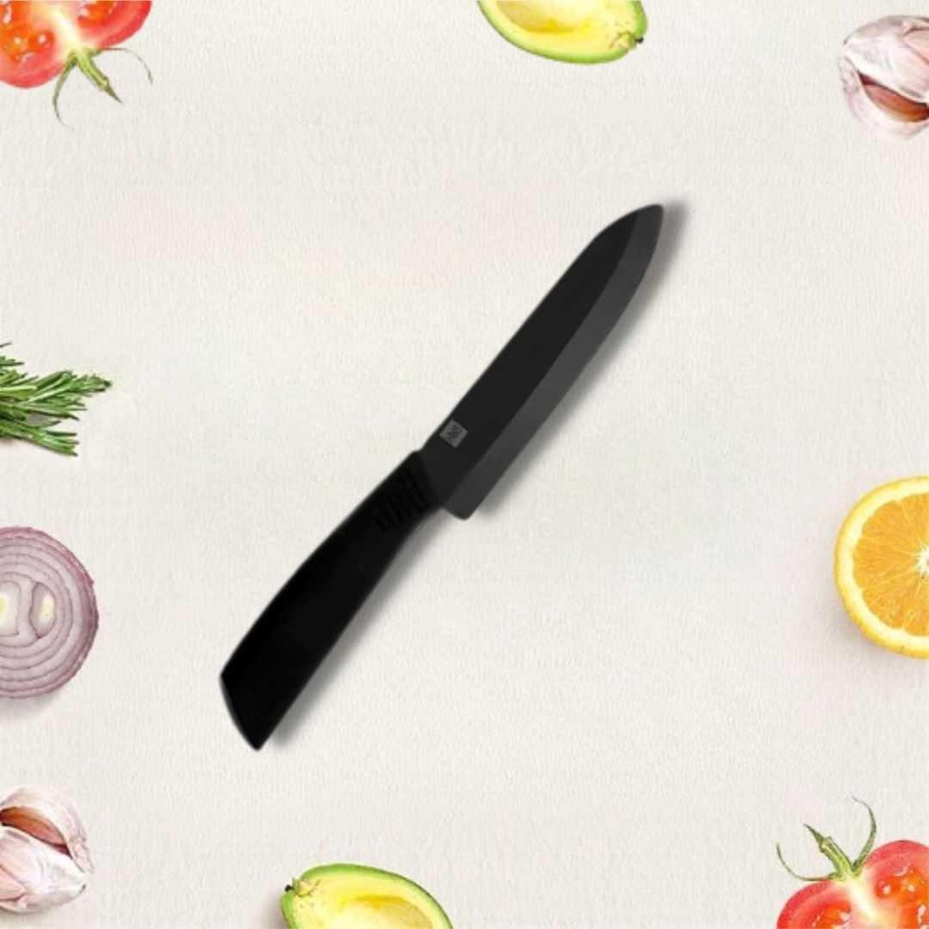 Huohou Pisau Dapur Kitchen Knife Bahan Keramik 6 Inch - HU0013 - Black