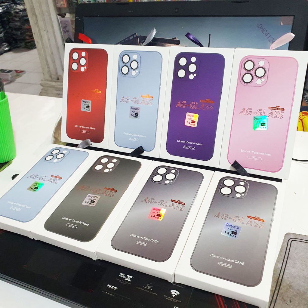 IPHONE 11 / 12 / 13 / PRO / PRO MAX AG GLASS CASE PREMIUM METAL KERAMIK KESING / CASING HARDCASE