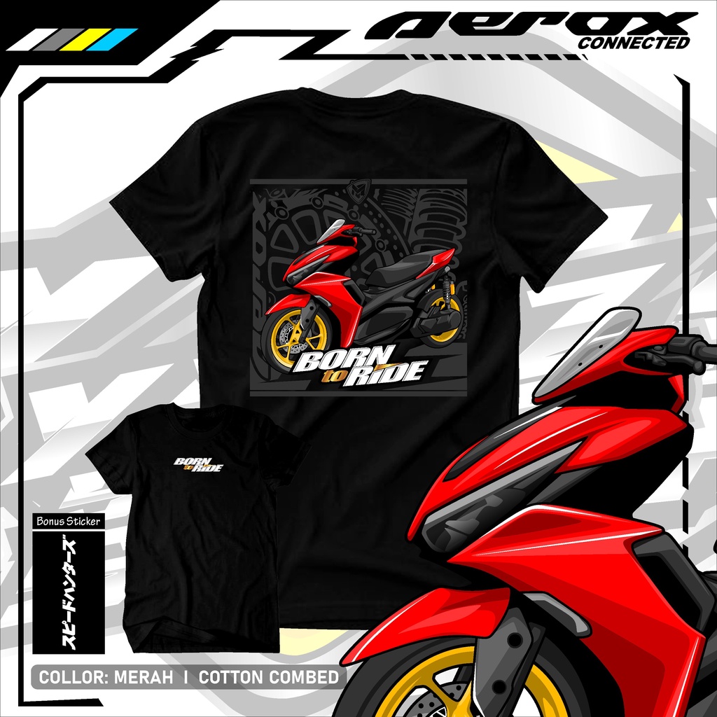 KAOS AEROX NEW - Kaos Distro Pria Wanita Original Custom Desain Motor AEROX NEW -Baju MOTOR AEROX
