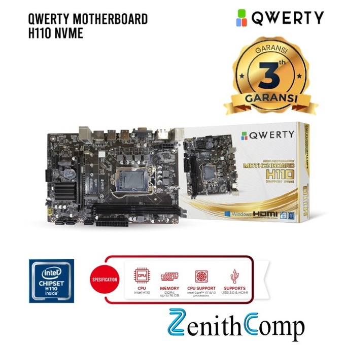 Motherboard Qwerty H110 Nvme LGA-1151