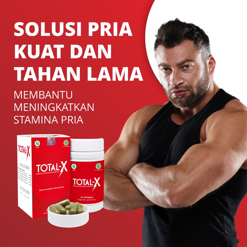 Total-X obat kuat pria tahan lama, stamina pria, obat ejakulasi dini, meningkatkan kualitas sperma, 