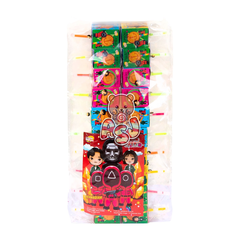 

PERMEN DOT BERHADIAH LOLLY ANGKASA SQUID GAME ISI 20 X 10GR