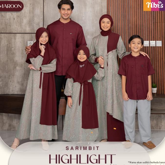 Ori Nibras Sarimbit Terbaru 2022 Highlight Couple Keluarga Gamis Koko