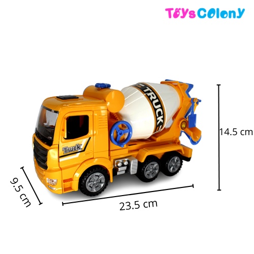 Mobil Truk Tanah Bump And Go - Mainan Mixer Truck Baterai