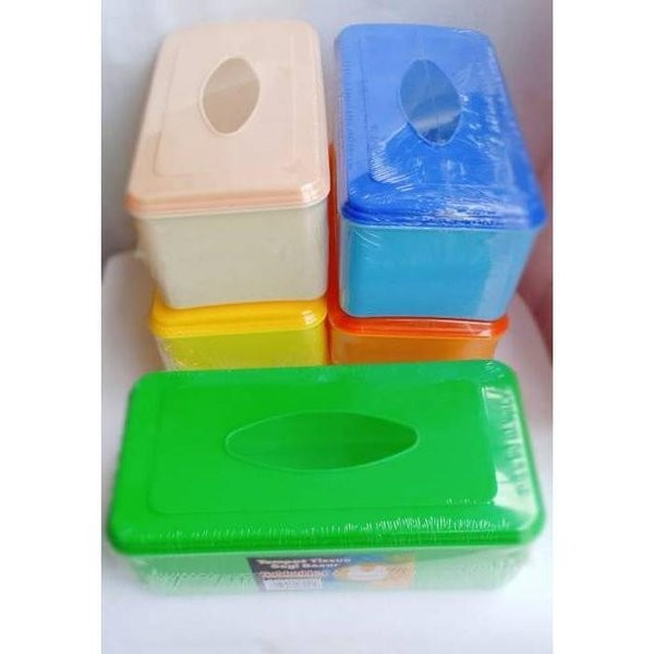 Tempat Tisu Segi L Persegi Panjang TTS-621 Wadah Kotak Tisu Plastik Rectangular Tissue Box - Golden Hen GH