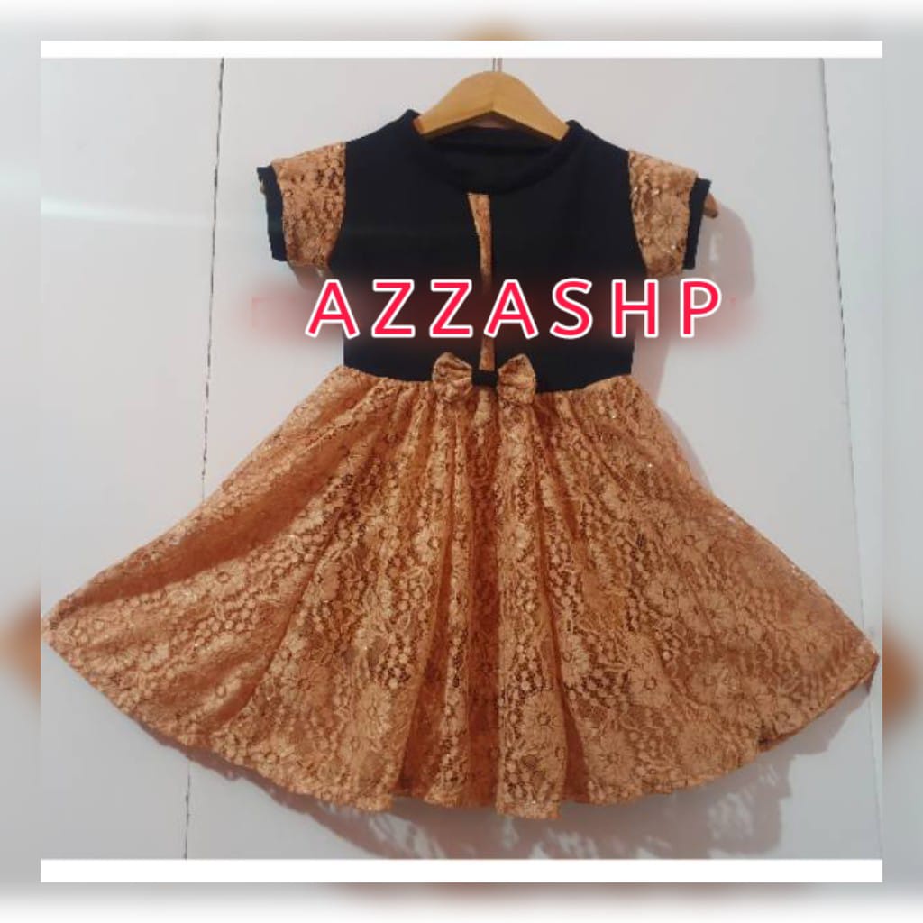 Dres Brukat Kombi Anak Cantik Umur 1-9 Thn