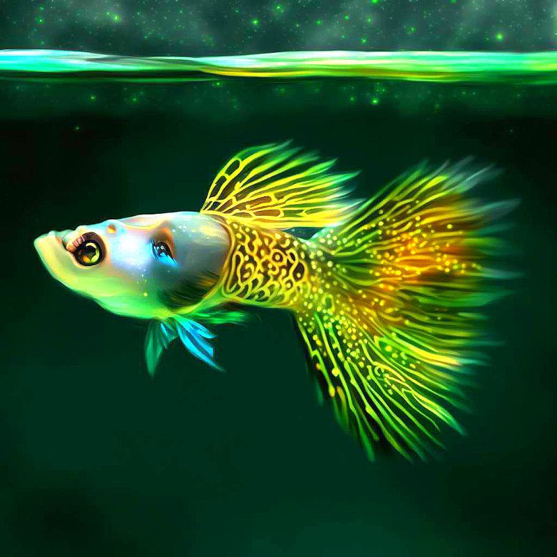 Guppy Metal Yellow Lace