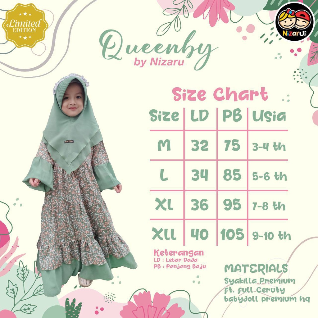 Gamis anak Queenby by Nizaru Project