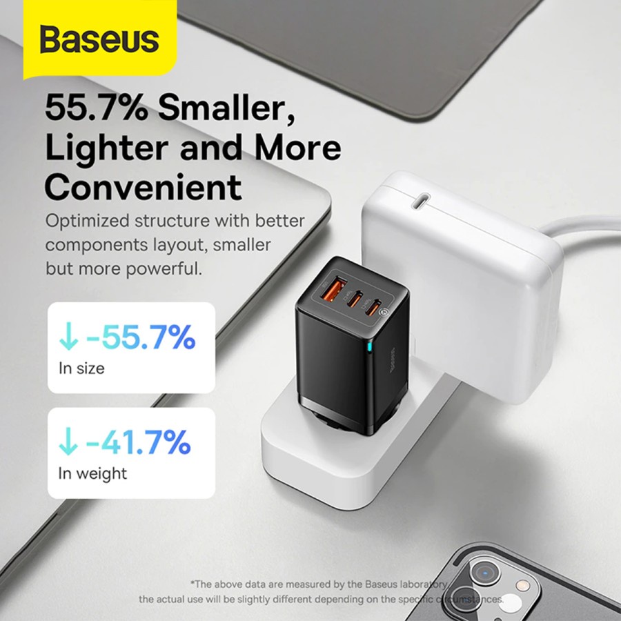 Baseus Gan5 Pro Fast Charger 2C + U 65W EU Original