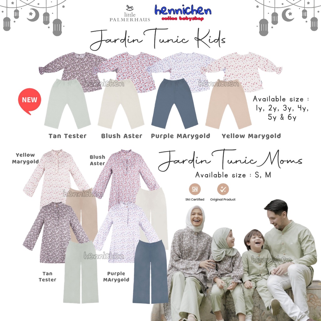 PROMO 7.7 PROMO BAJU LEBARAN LITTLE PALMERHAUS IBU JARDIN TUNIC / JARDIN TUNIC SET KIDS SETELAN BAJU TUNIK COUPLE IBU DAN ANAK SETELAN BAJU MUSLIM BAJU LEBARAN ANAK