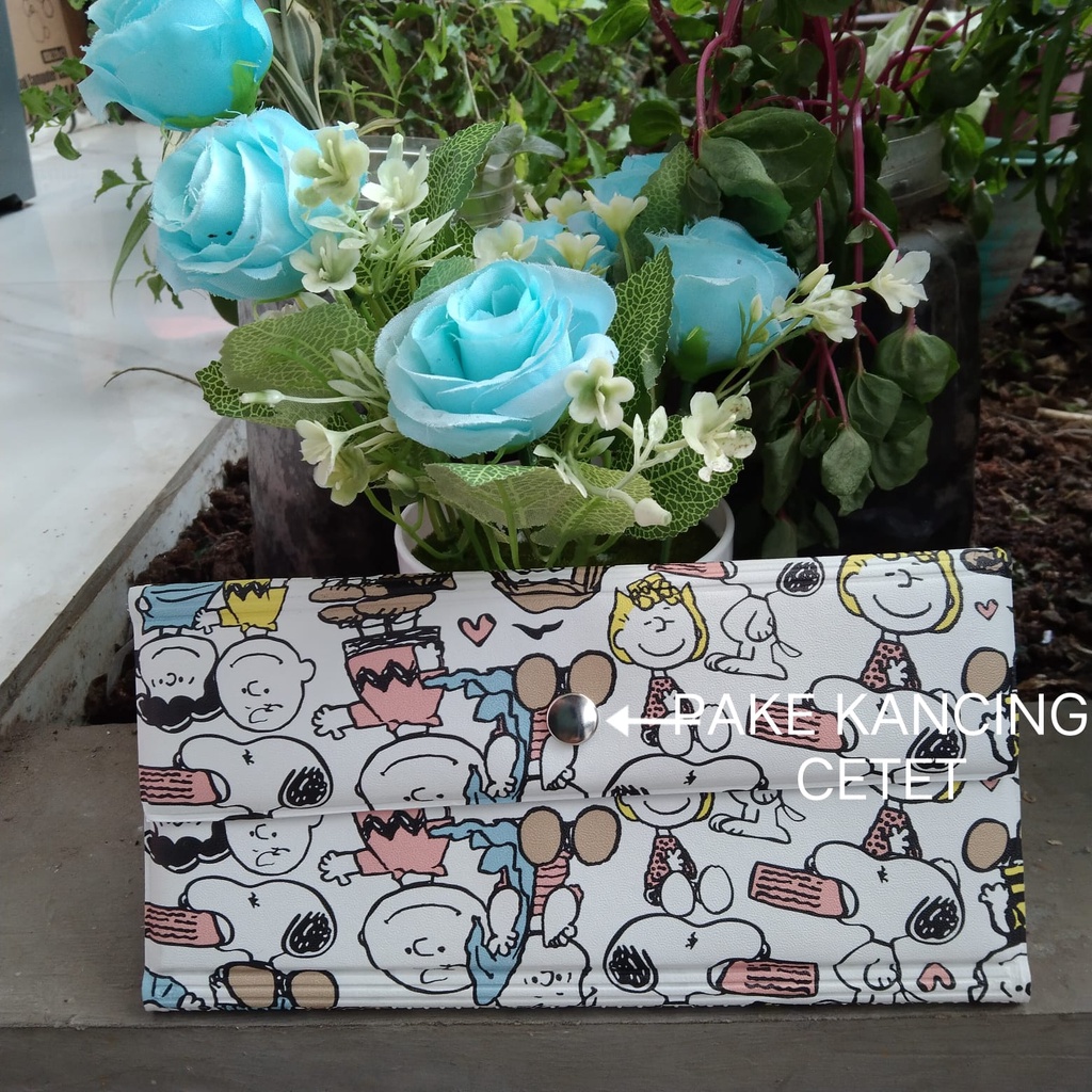 DOMPET SNOOPY KARAKTER - PENUTUP PAKE KANCING CETET