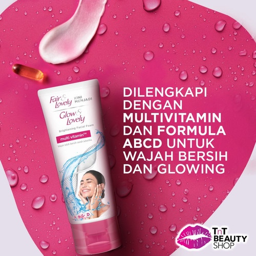 Glow &amp; Lovely Brightening Facial Foam Dengan Multivitamin 1X9G FAIR LOVELY