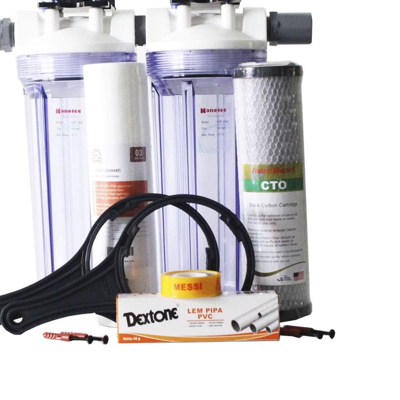 ► Paket Filter Air Toren / Filter Air Keruh / Paket Filter Air Nanotec 2 Tahap SC - KINNOYAMA ➤