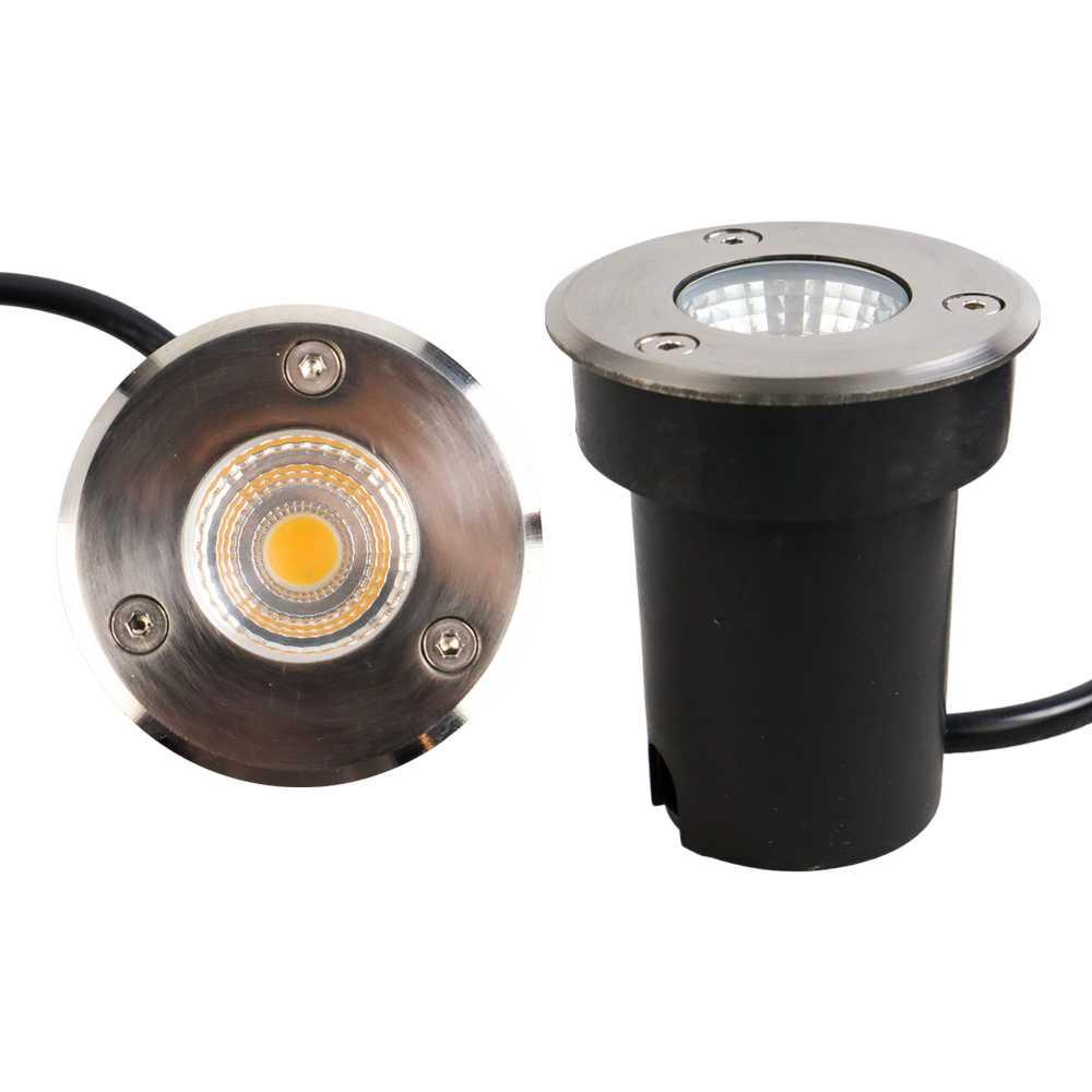 Lampu Taman Hias Ground Light Waterproof Warm White 3000K 5W - JLG-1W - Black