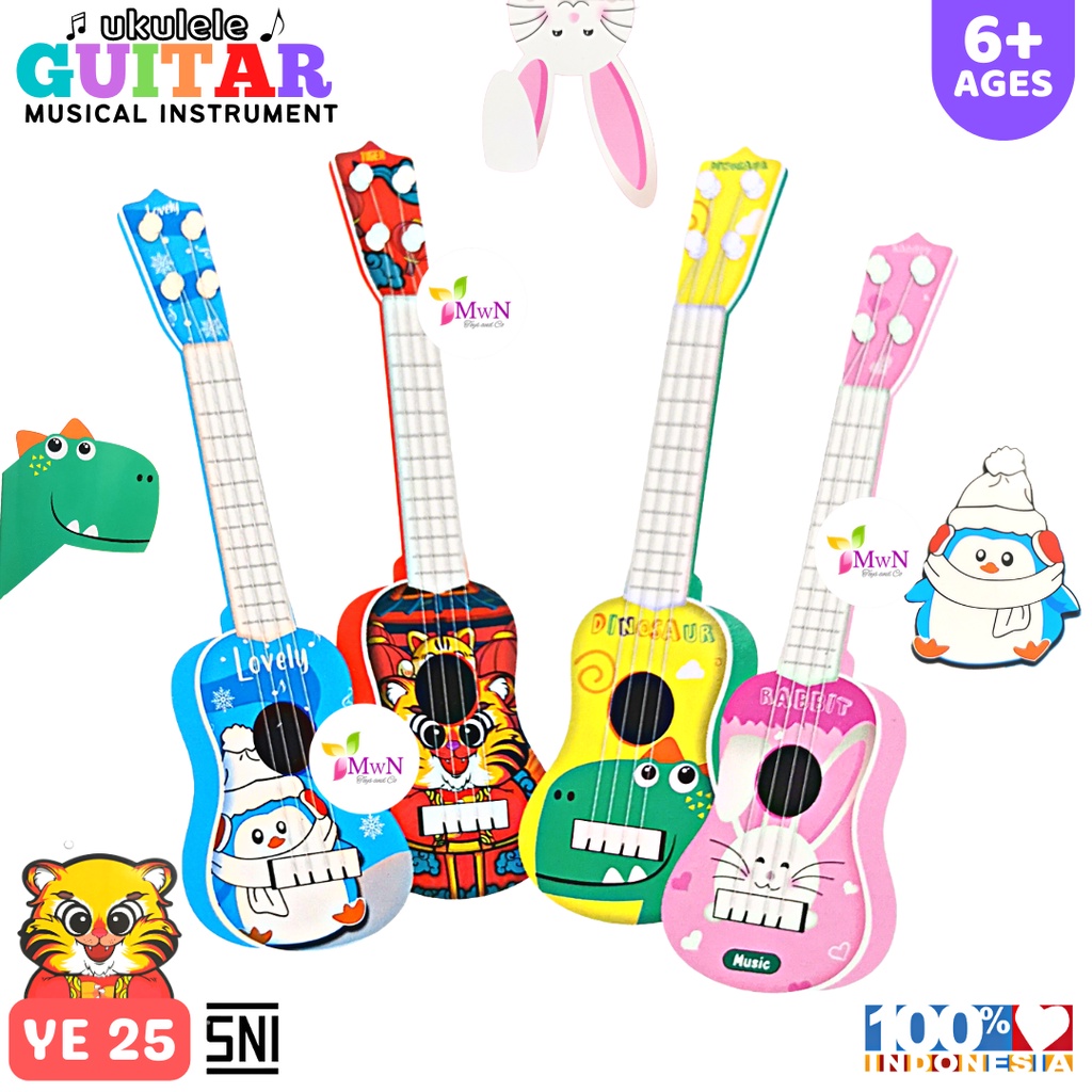 MWN Mainan Anak Ukulele Guitar Musical / Kado Anak Gitar YE 25