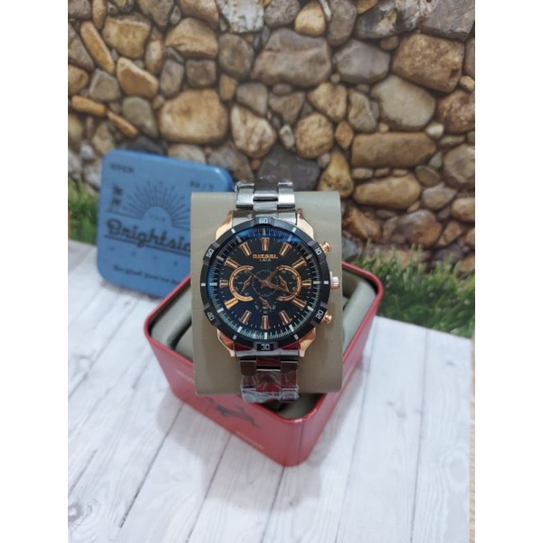 COD JAM TANGAN PRIA FASHION TERKINI DIESEL STAINLESS STEEL ANALOG