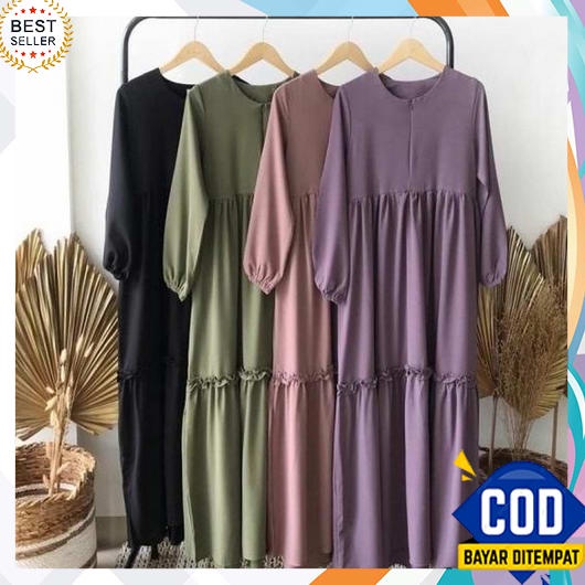 Gamis Wanita Terbaru 2023 Import Games Jumbo Longdres Dewasa Baju Muslim Syari Elegan Kekinian Set C
