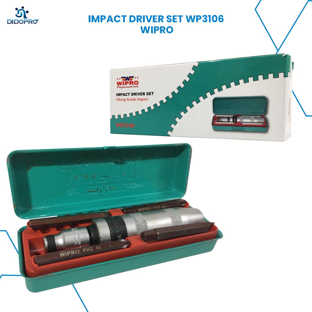 Obeng Ketok Set 6 pcs Wipro / Impact Driver Set 6 pcs Wipro WP3106