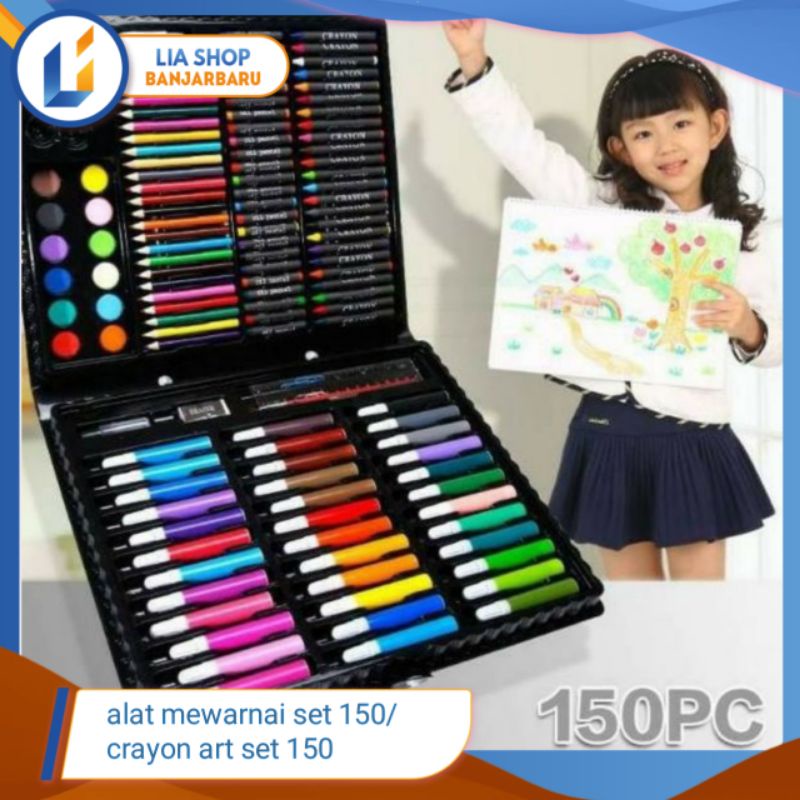 

ALAT TULIS SET CRAYON COLOURING SET 150 PCS / ART SET 150PCS PENSIL WARNA SET ALAT LUKIS ANAK KRAYON SET