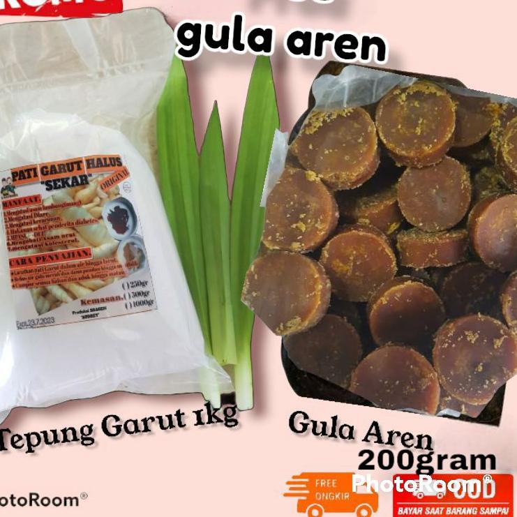 

( BISA COD ) 1KG- TEPUNG PATI GARUT/ PATI GARUT ASLI/ TEPUNG GARUT ASAM LAMBUNG + GULA AREN/GULA NIRA 200GRAM.ORGANIK Update !