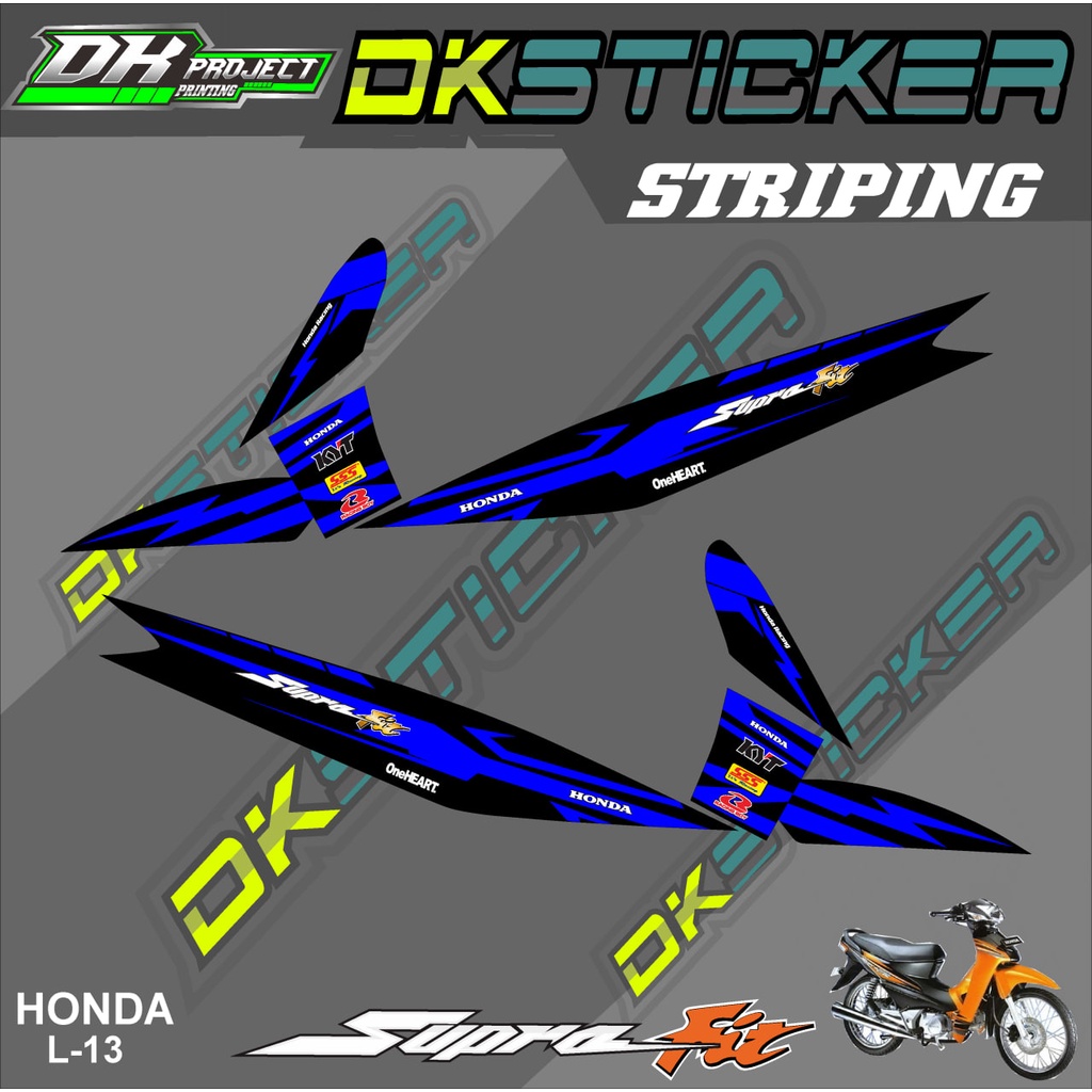 [COD] Stiker SUPRA FIT LAMA striping SUPRA FIT LAMA motor HONDA motor sticker variasi Racing L-13