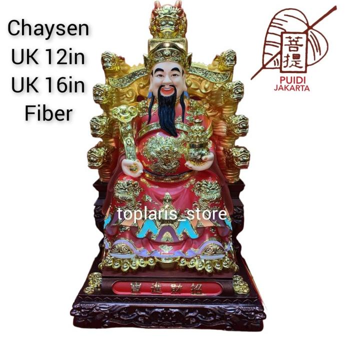 Patung Dewa Rejeki Chaysen 9 Naga 16in Fiber