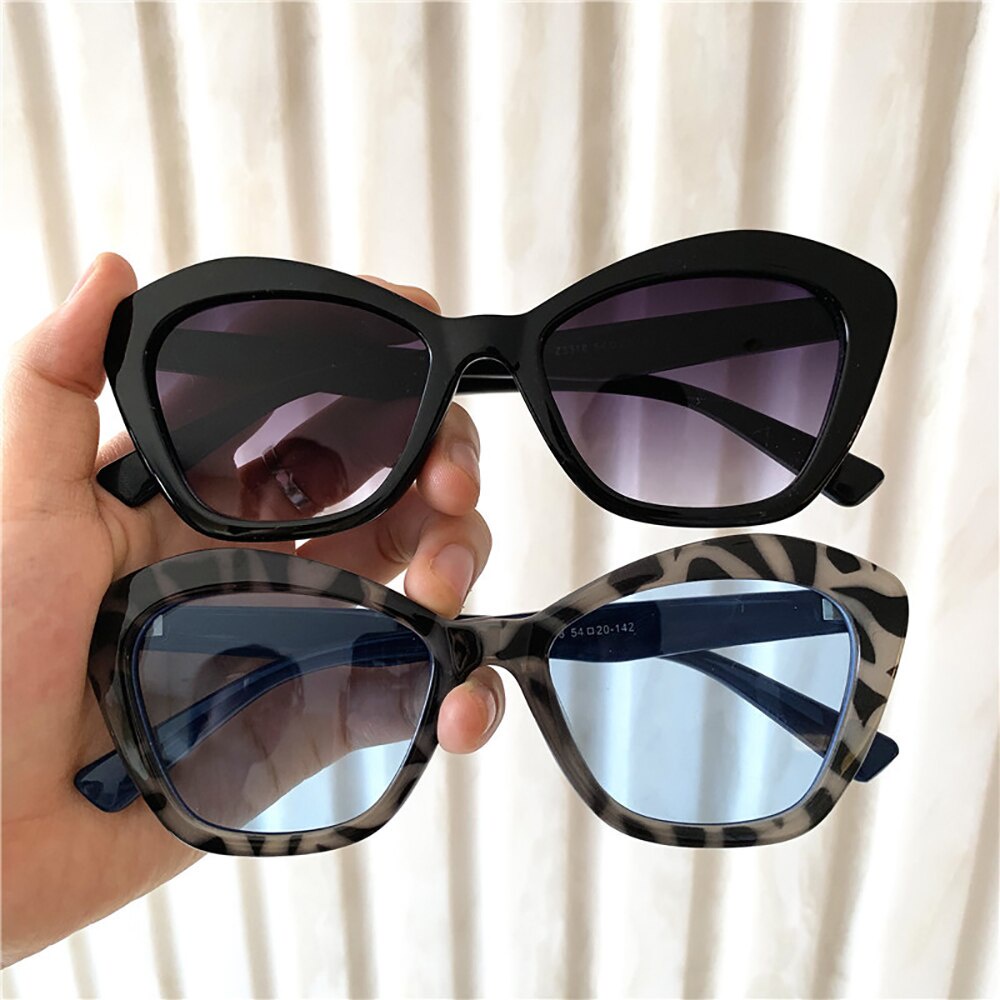 MMM Kacamata Bening Cat Eye Retro Leopard  6658 Bingkai Plastik Fashion Kacamata Wanita Korea Import Murah